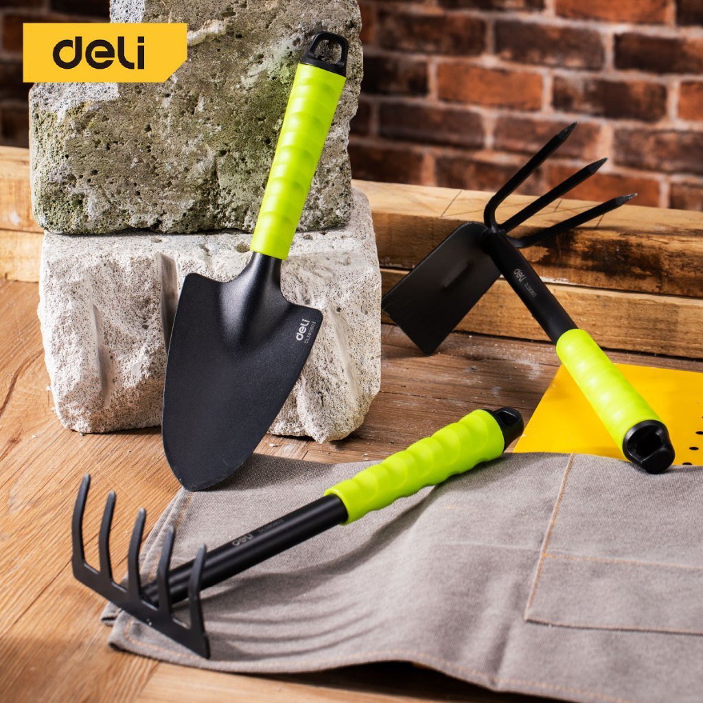 ชุดอุปกรณ์ทำสวน พรวนดิน พลั่ว จอบ คราด Deli *ของแท้ 100%* คละสี ราคา ถูกที่สุด ดีลบีเคเค แกลเลอรีภาพที่ 2
