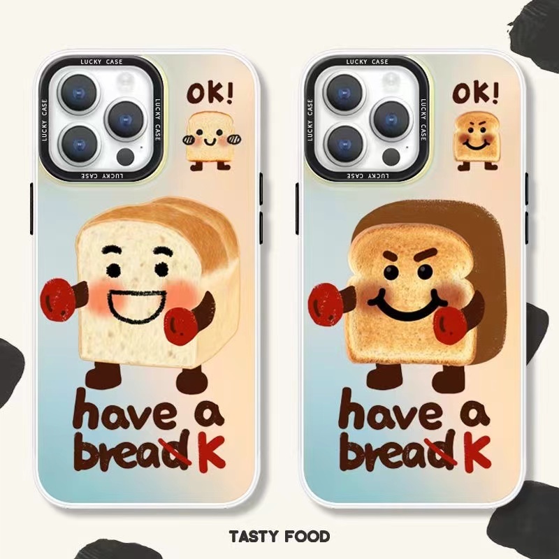 🔥ส่งจากไทย🔥น่ารัก ขนมปังปิ้ง Smile เคส for iPhone XR body 15pro 14Pro 16Pro เคสไอโฟน Xr บอดี้ 13Pro 