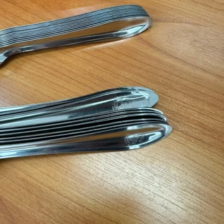 Zebra [12 คู่] ช้อนส้อมสแตนเลส ลายหยดน้ำ หนา 1.0 มม. หัวม้าลาย ผลิตจาก Stainless 430 รุ่น 100009