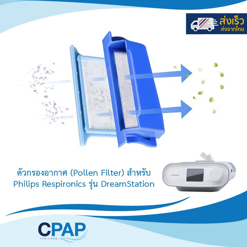 CPAP filter OEM compatible with Philips Dreamstation 1 set ตัวกรองฝุ่น สำหรับ Philips Respironics รุ่น Dreamstation