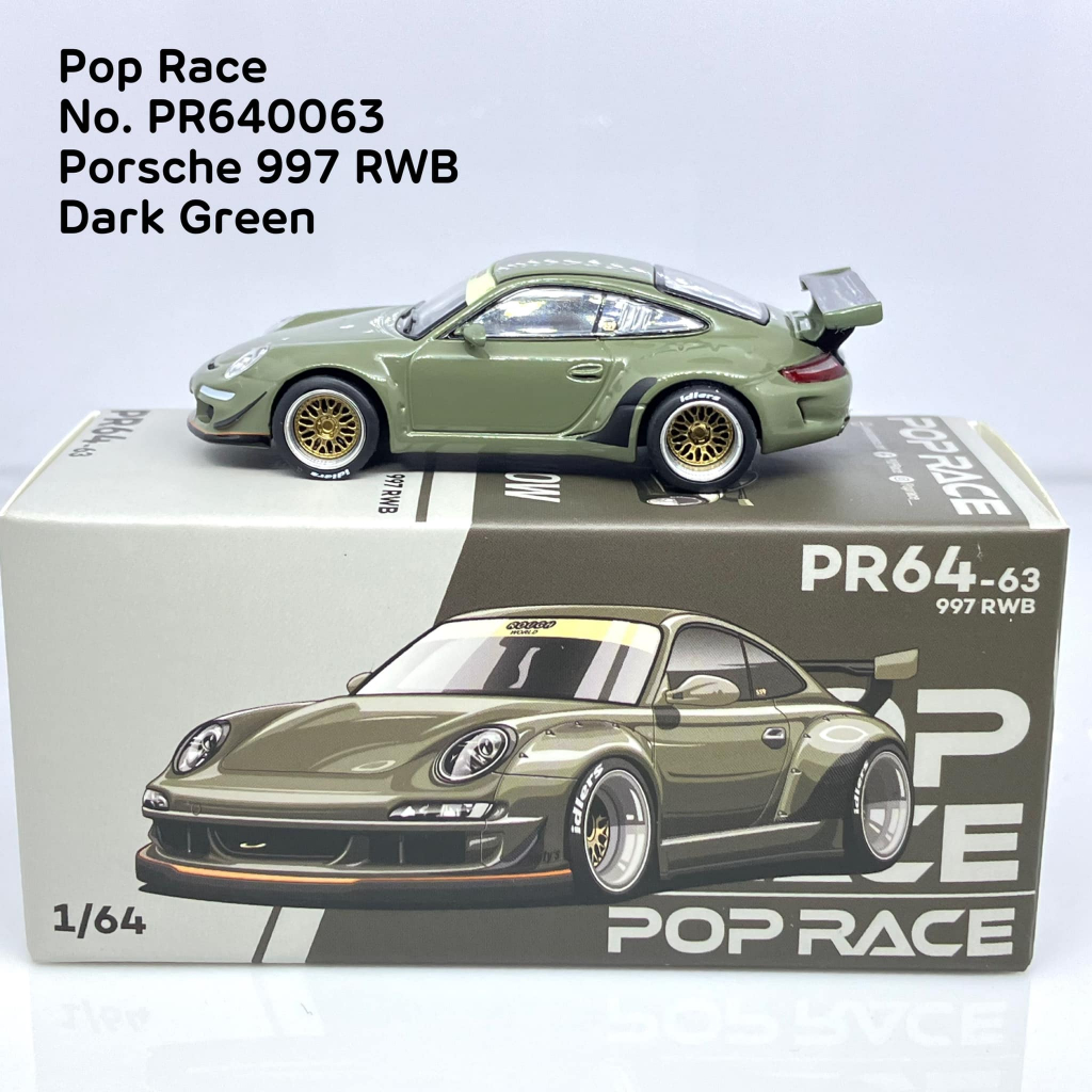 Pop Race 📌 No. PR640063📌 Porsche 997 RWB - Dark Green