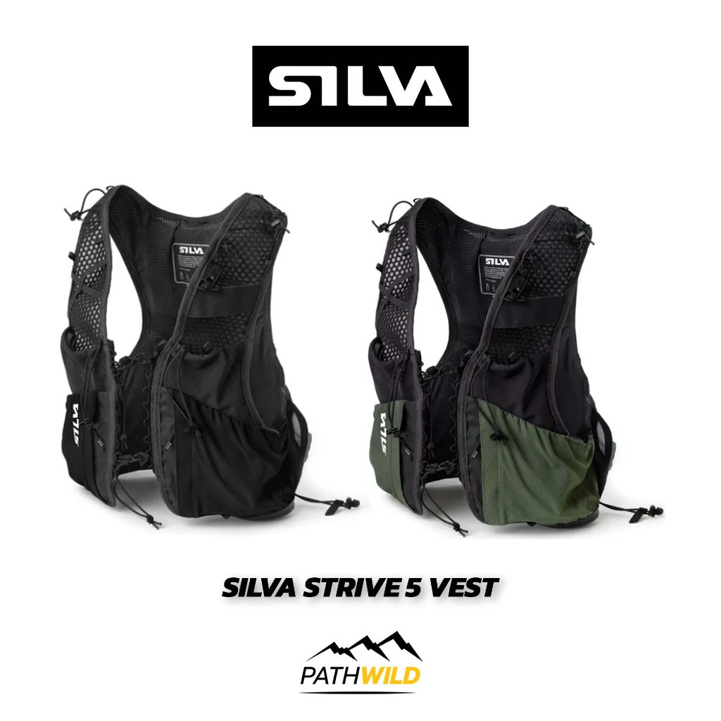 SILVA STRIVE 5 VEST เป้น้ำ Unisex ความจุ 5 ลิตรเหมาะสำหรับการวิ่งเทรลระยะไกล น้ำหนักเบา กระชับตัว มี