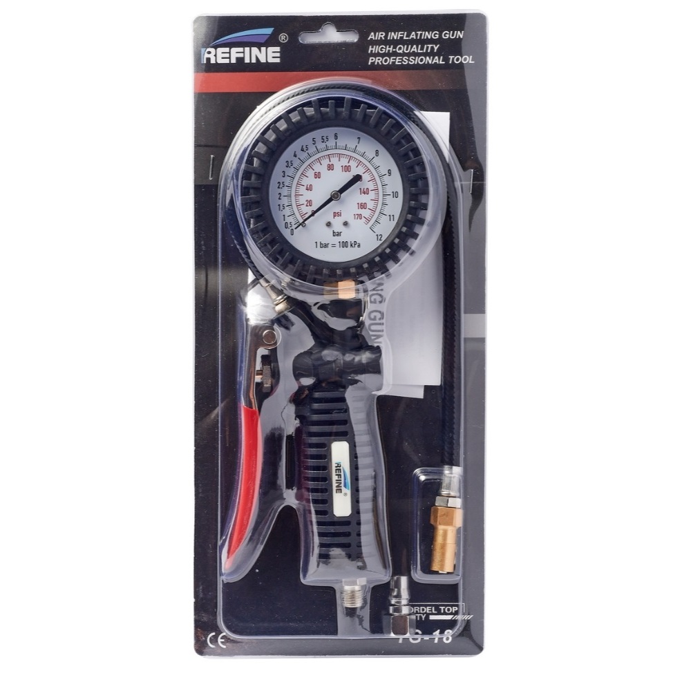 WUFU REFINE หัวเติมลมเกจ์-หัวทองเหลือง TG-18 / W111-0215 (รุ่นงานหนัก)