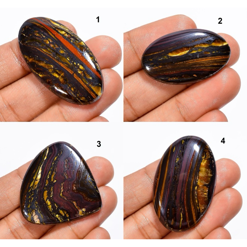 1 PC Natural Iron Tiger gemstone Cabochon - Iron Tiger Jewelry - Iron Tiger Eye Cabochon - Tiger eye