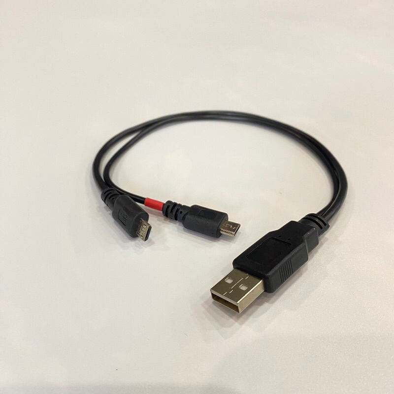 สาย usb m to micro usb m 2port ยาว 30cm