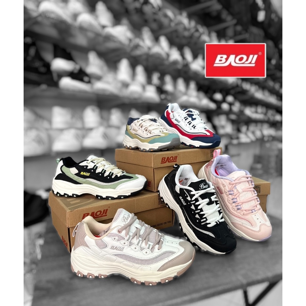 👟Baoji แท้💯% บาโอจิผู้หญิง ผ้าใบเสริมส้น งานสวยมากค่ะ คอนเฟริ์ม BJW698