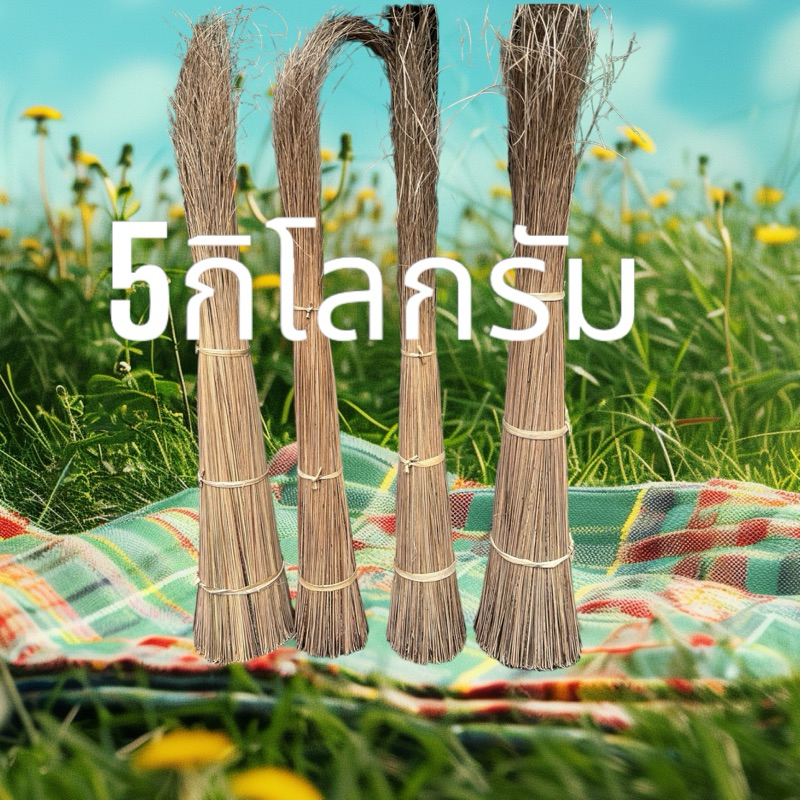ก้านไม้กวาดทางมะพร้าวอย่างดี(5กก)ความยาว90เซนติเมตรขึ้นไป