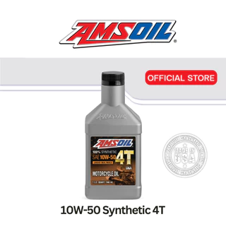 (A-141MC8QT) สินค้าใหม่! AMSOIL 100% Synthetic 10W-50 4T Performance Motorcycle Oil