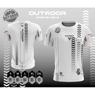 เสื้อกีฬาแขนสั้น ลาย Outdoor เนื้อผ้าโพลีเอสเตอร์ ใส่สบาย ไม่ร้อน มีให้เลือกหลายสี