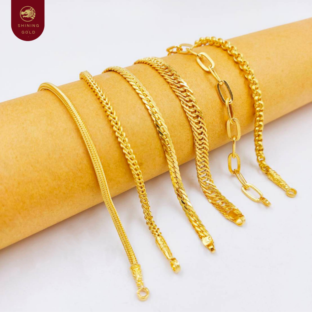 SHINING GOLD ทองแท้ 96.5% สร้อยข้อมือคละแบบ คละลาย น้ำหนัก 1 สลึง