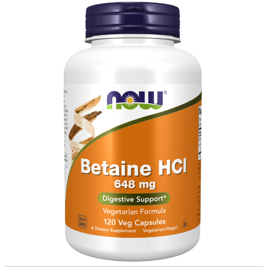 เบทาอีน HCI / Betaine HCI 648 MG 120 Capsules [2938]