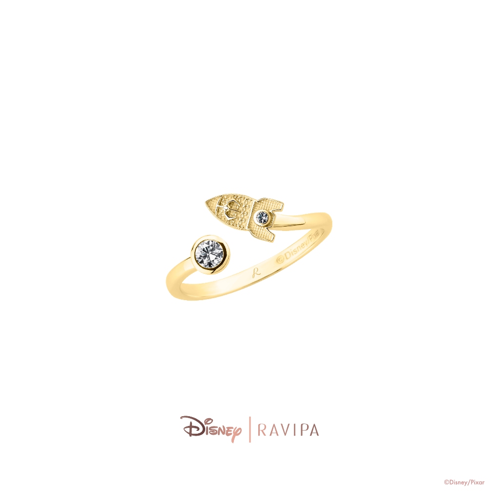 Ravipa | Gold Rocket Ring  (CZ Diamond)