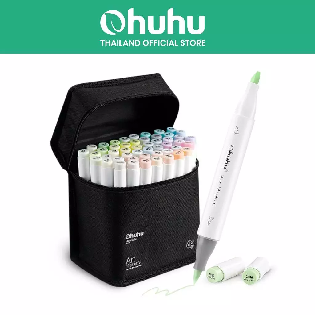 FOLIO ART : ปากกามาร์คเกอร์ Ohuhu เซต Pastel Blossoming 48 สี (Honolulu Series) 90031