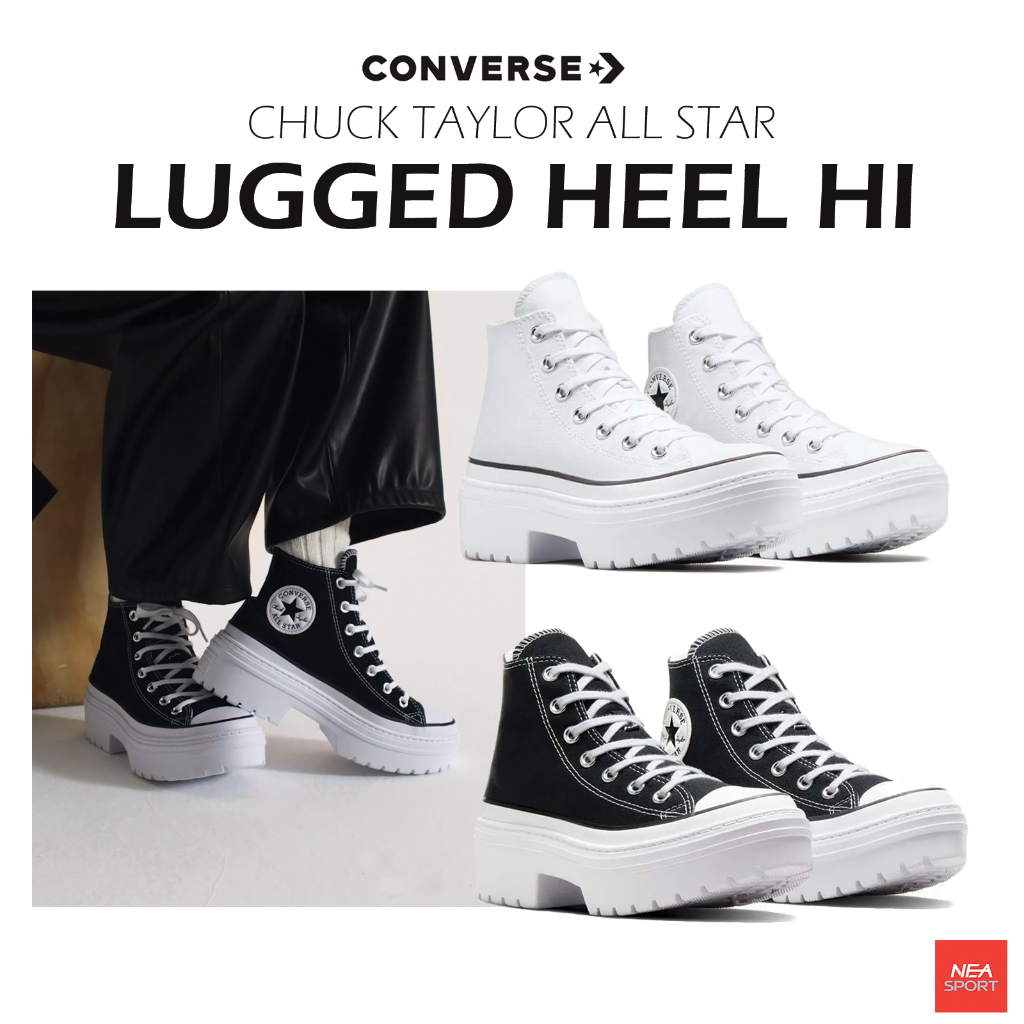 [ผ้าใบแบบส้นสูง!] CONVERSE Chuck Taylor All Star Lugged Heel HI รองเท้าผ้าใบ คอนเวิร์ส แท้ หญิง