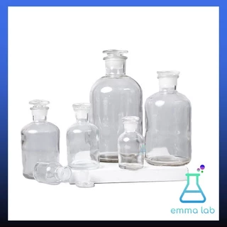 ขวดเก็บสารปากกว้าง จุกแก้ว สีใส สีชา Reagent Bottle - Wide Neck อุปกรณ์วิทยาศาสตร์