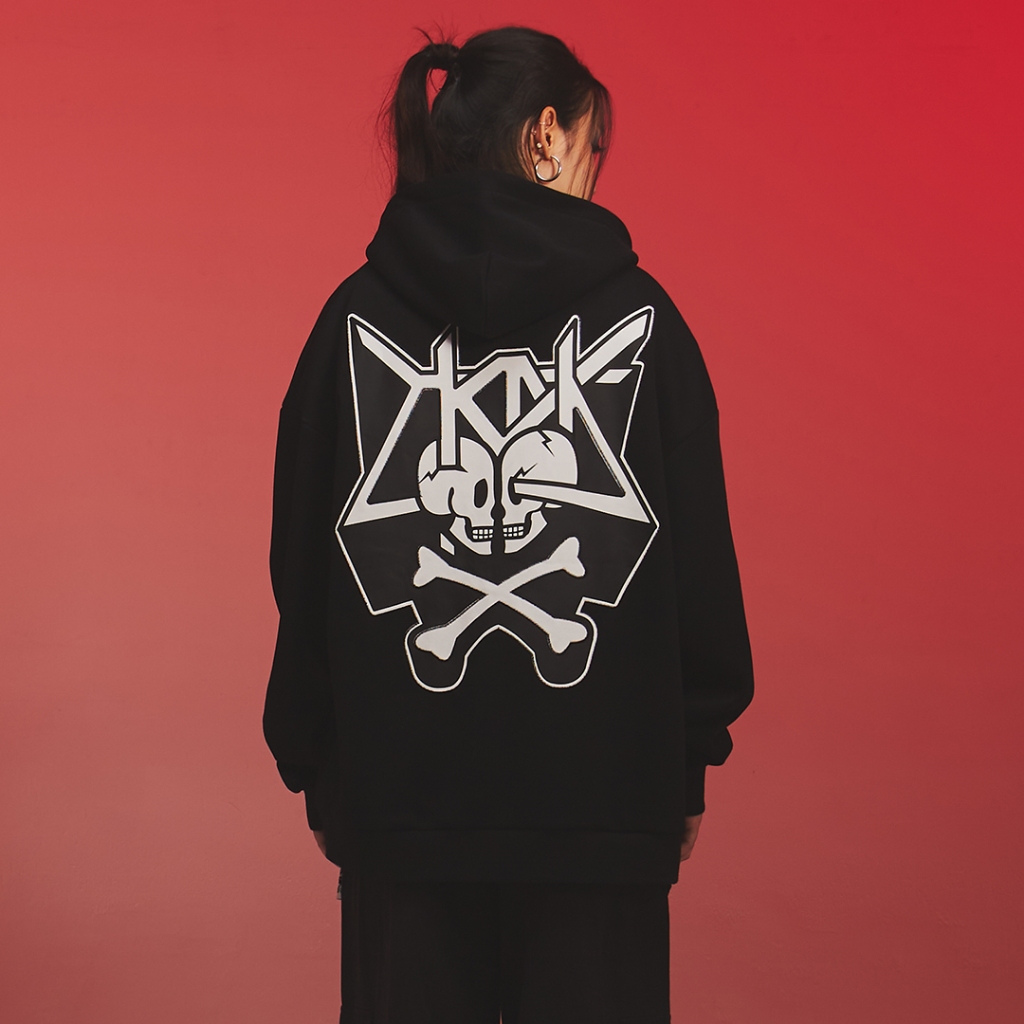 TOKIDOKI เสื้อฮู้ด DOUBLE SKULLL IN SHIBUYA