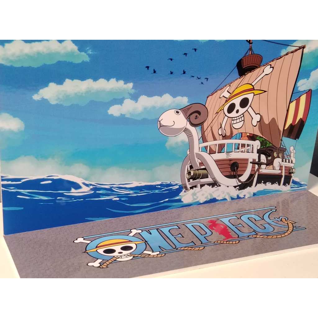 ฉากโมเดล แบบชุด 2 ชิ้น (One Pieceแบบที่1) (สามารถสั่งทำตามขนาดตู้โมเดลได้) - รูปที่ 2