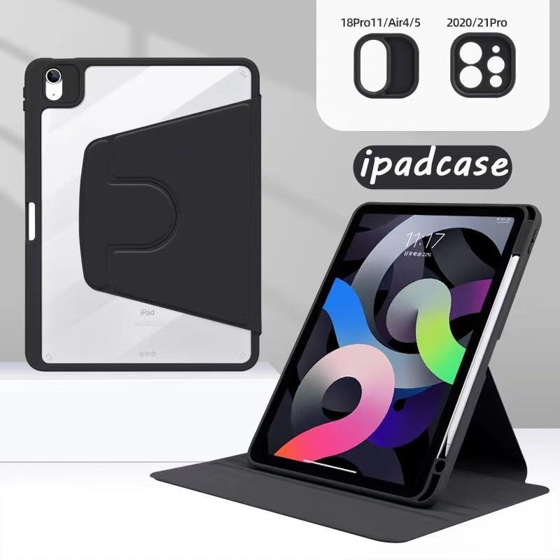 For ipadcase พร้อมที่ใส่ดินสอ เคสอัจฉริยะหมุนได้ 360 องศา Case for iPad Gen 10 10.9" iPad Pro 12.9/Air 13 inch 13"