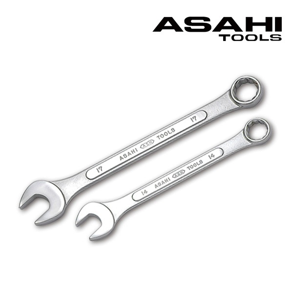 Asahi ประแจปากตายข้างแหวนทรงญี่ปุ่น  Made in Japan (ขนาด: มิล)