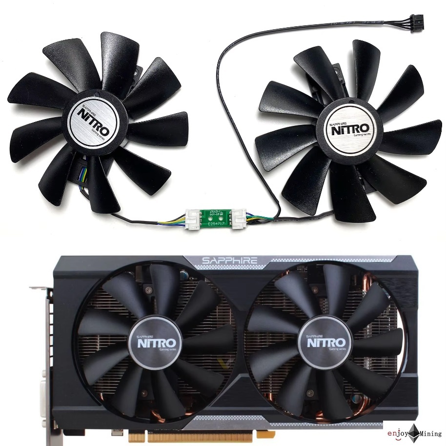 พัดลมการ์ดจอ SAPPHIRE R9 380X R9 380 Ultra Platinum Edition graphics card cooling fan GAA8B2U