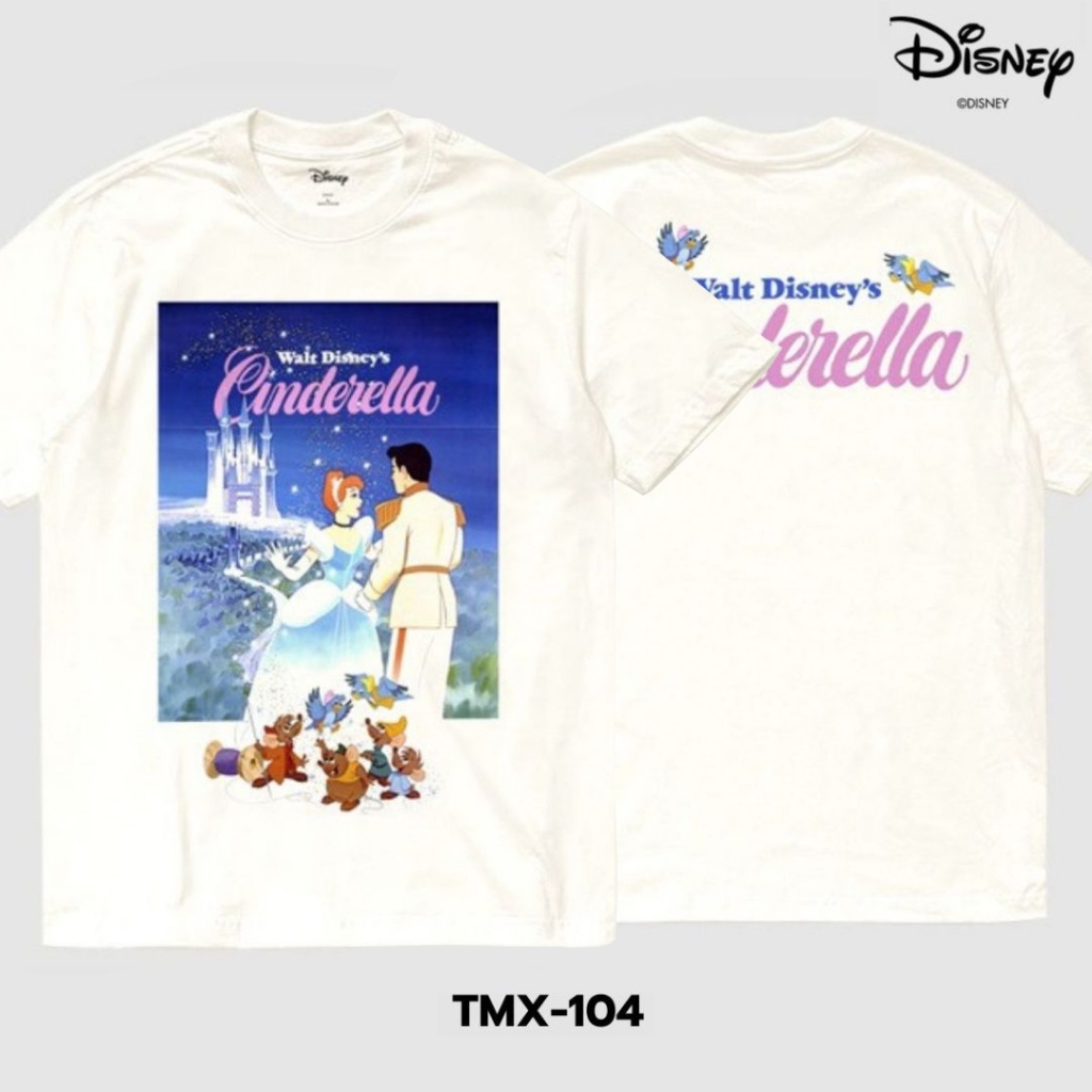 Power 7 Shop เสื้อยืดการ์ตูน ลาย "Cinderella" คอลเลคชั่น "Disney Classics" ลิขสิทธิ์แท้ DISNEY (TMX-104)