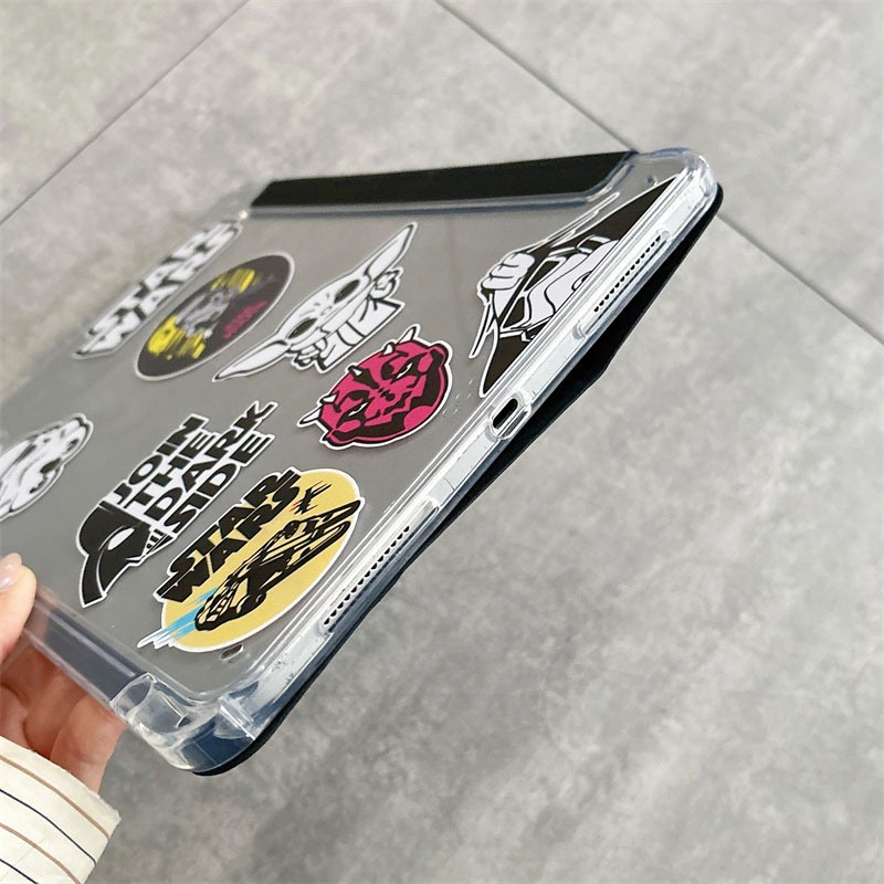 🔥ส่งจากไทย🔥starwars โปร่งใส เคส for iPad 2025 11 air7 10.2 Gen10 9 8 2024 pro เคสไอแพด Air6 5 10.9 Case พร้อมถาดใส่ปากกา