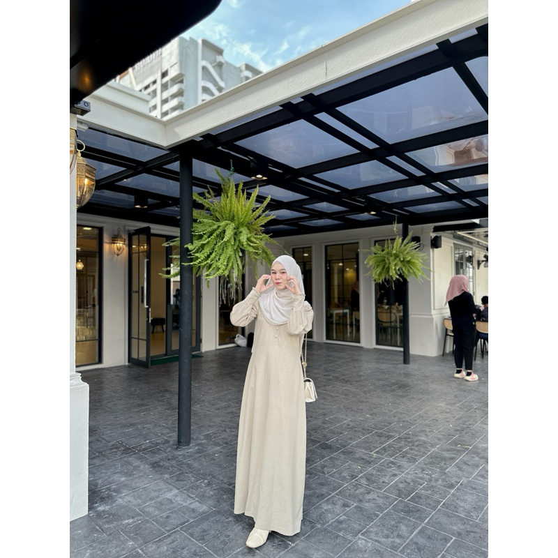 Halil dress ฝ้ายปกกระดุมปั๊มงานตามsize