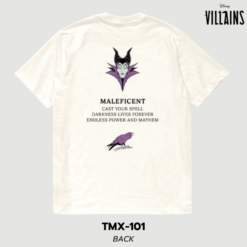 Power 7 Shop เสื้อยืดการ์ตูน ลาย " Maleficent" คอลเลคชั่น "Disney Villains" ลิขสิทธิ์แท้ DISNEY (TMX-101-สีครีม) — صورة 3