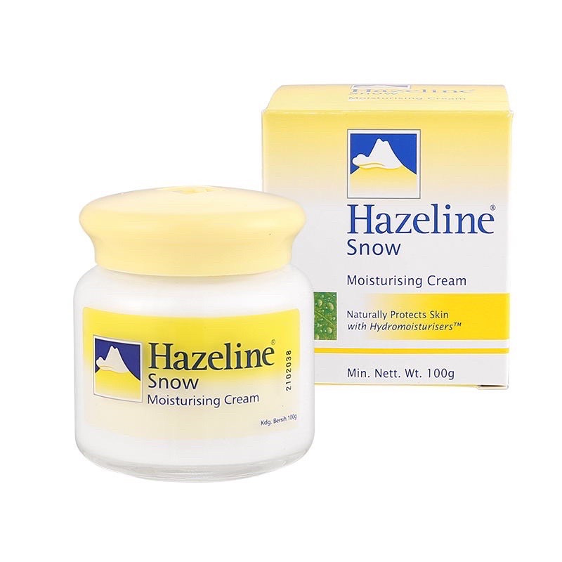🟡 ครีมภูเขา กระปุกเหลือง เฮสลีนสโนว์ Hazeline Snow Moisturising Cream 100g