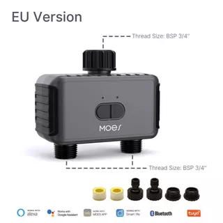 MOES Tuya Smart Valve วาวล์น้ำอัตโนมัติ เปิดปิด ตั้งเวลาผ่านแอป Bluetooth Smart Sprinkler Timer, Hose Water Timer