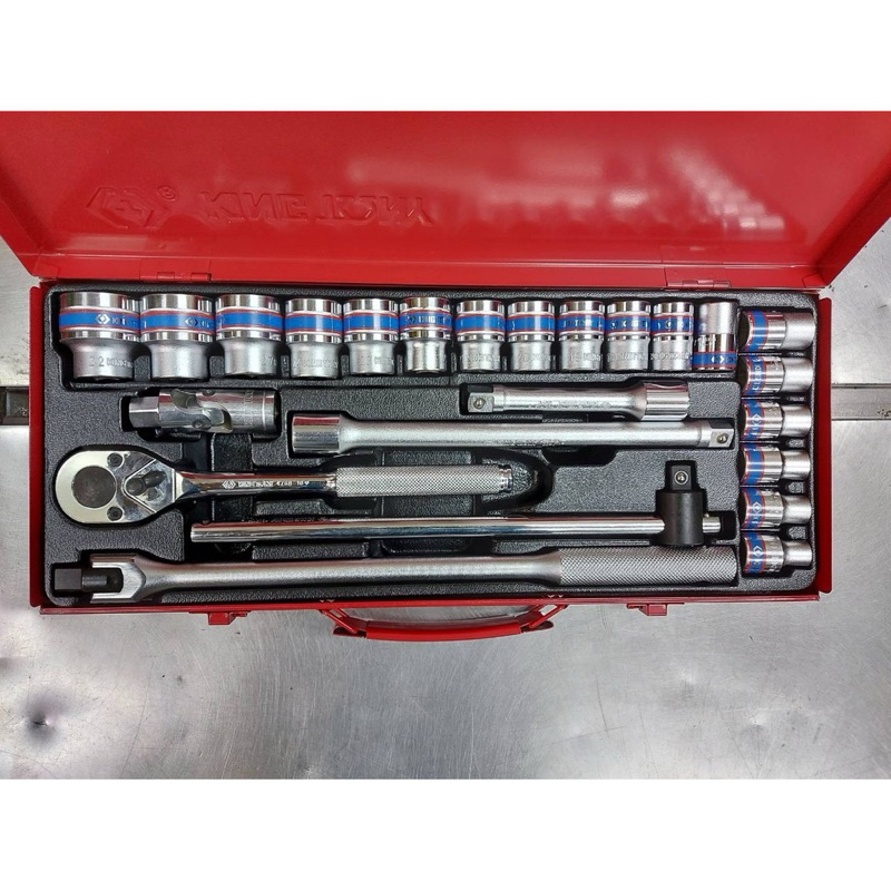 King Tony บล็อคชุดรู 4 หุน 24 ชิ้น King Tony รุ่น 4026MR(12เหลี่ยม) -ผลิตจากเหล็กคุณภาพดีเกรด