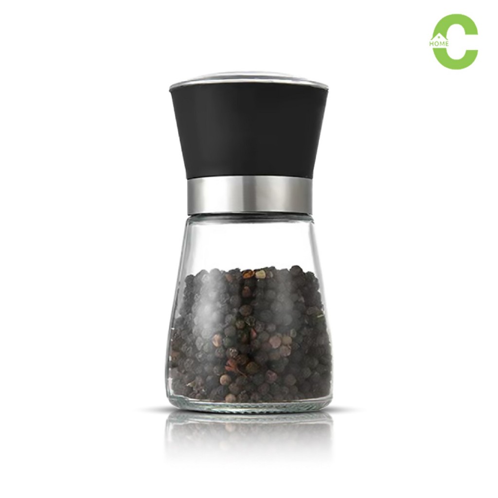 HOMEC ที่บดพริกไทย ที่ใส่พริกไทย pepper grinder สามารถปรับความละเอียดในการบดได้ ฝาปิดแบบใส