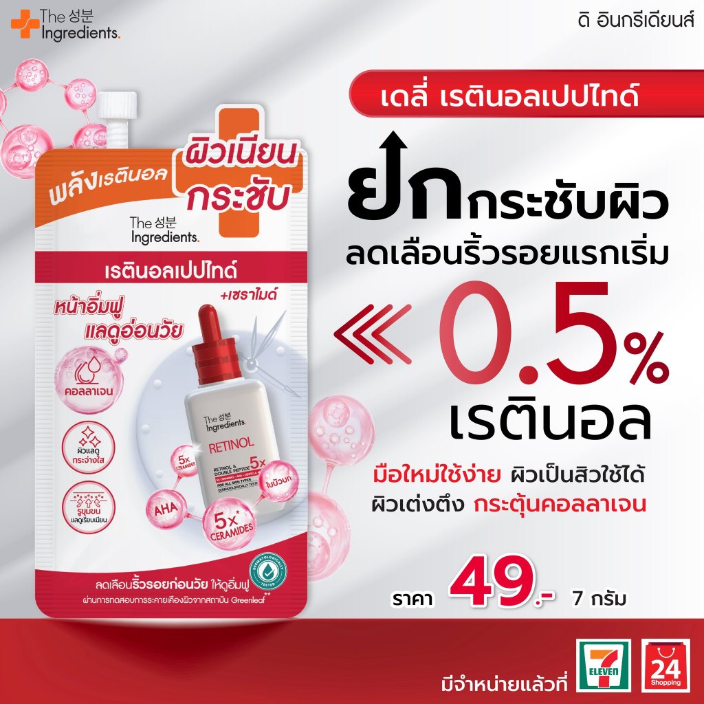 ยกกล่อง6ซองThe Ingredients เดลี่ เรตินอลเปปไทด์