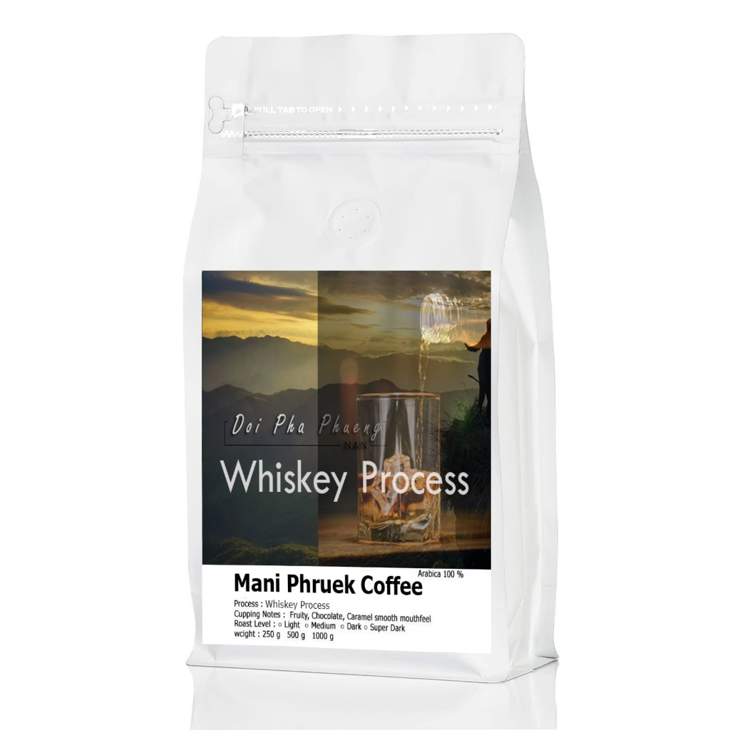 เมล็ดกาแฟดอยมณีพฤกษ์  Whiskey Process  หอมๆ รสผลไม้รวม กาเเฟธรรมชาติจากป่า