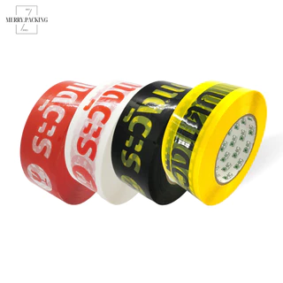(1ม้วน) เทประวังแตก 2 นิ้ว ยาว 45, 100, 200 หลา 45 ไมครอน OPP fragile tape สำหรับปิดกล่อง