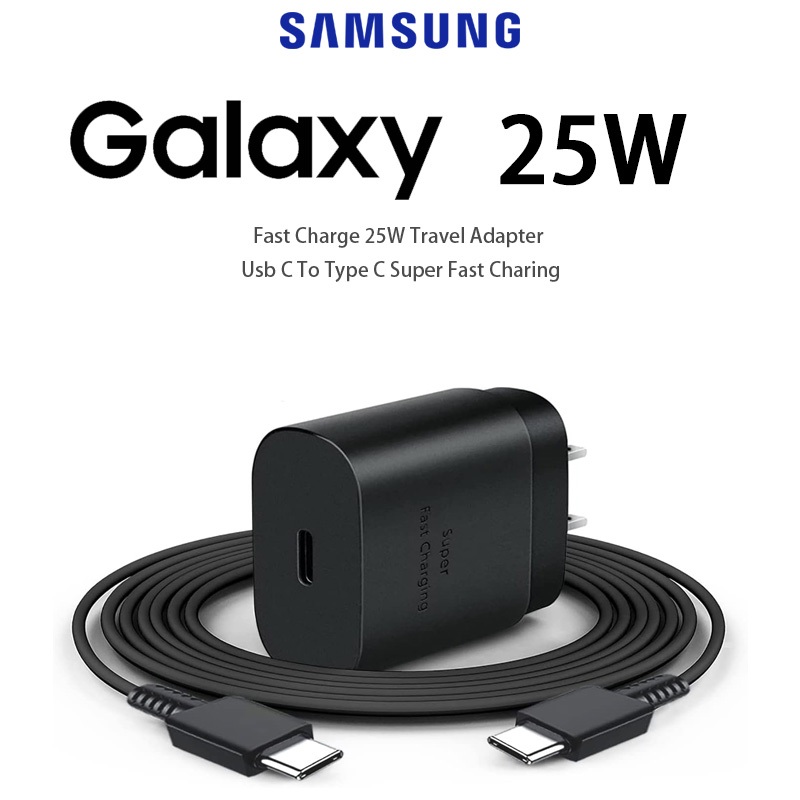 ซื้อ 【รับประกัน 1 ปี】 Samsung ชาร์จเร็วสุด ชุดชาร์จ 25W หัวชาร์จเร็วซัมซุงของ type C สายชาร์จ type c