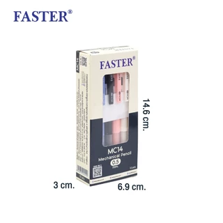 ดินสอกดเก็บหัวได้ 0.5 มม.ตราฟาสเตอร์ faster รุ่น MC14 มียางจับนุ่มมือ มี 4 สีให้เลือก น้ำหนักเบา