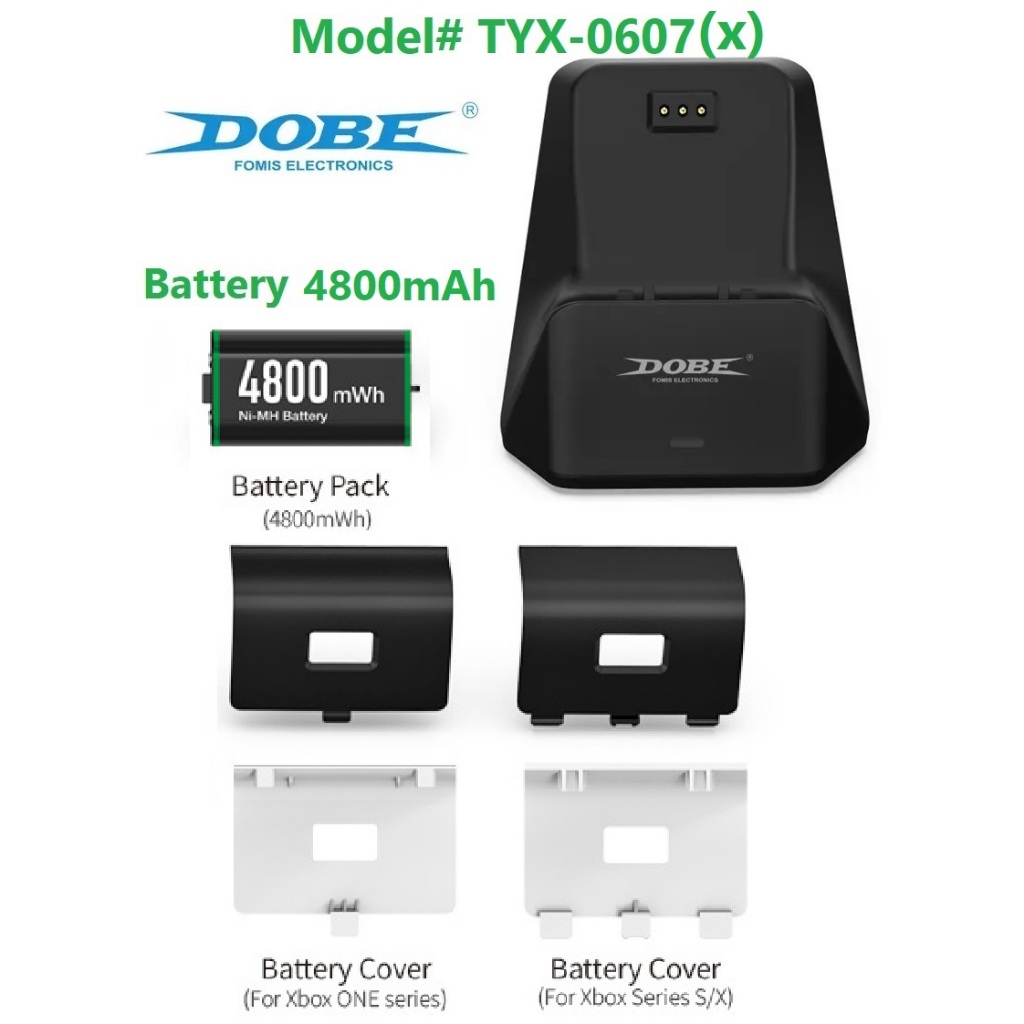 Dobe แบตเตอรี่จอย for Xbox Series S/X 1200 mAh (ชาร์จผ่านจอย) แบตเตอรี่จอย Xbox X-Series S / X