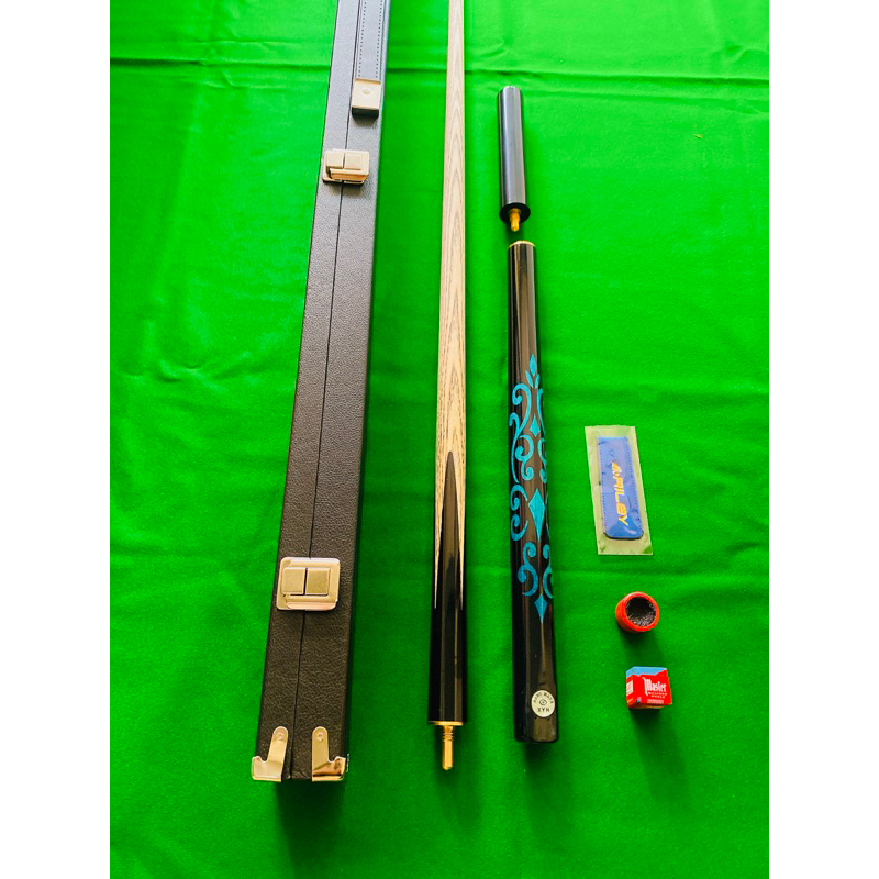ไม้คิวสนุ้กเกอร์2ท่อนพร้อมกล่องใส่ไม้คิว
