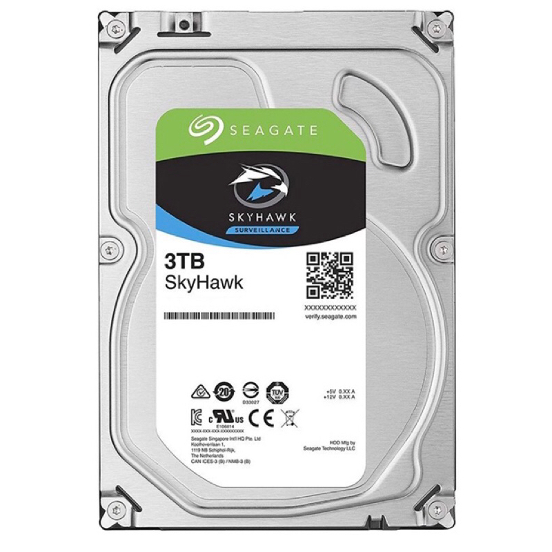 ST3000VX009 SEAGATE SKYHAWK 3️⃣TB SURVEILLANCE HDD Cache 256MB SATA 6Gb/s