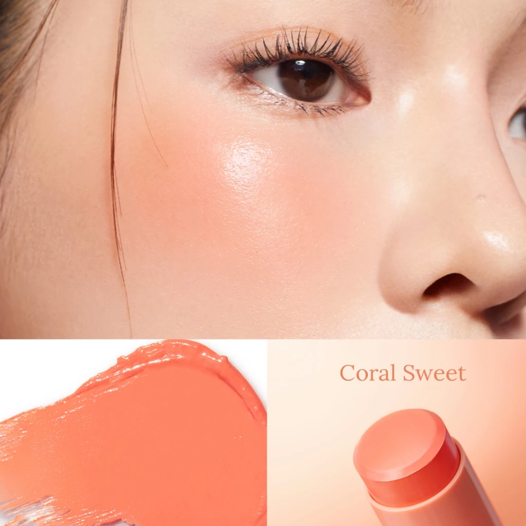 Merrezca Glowing Creamy Blush Stick ครีมบลัชผิวโกลว์ สูตรเบลอผิว thumbnail 6