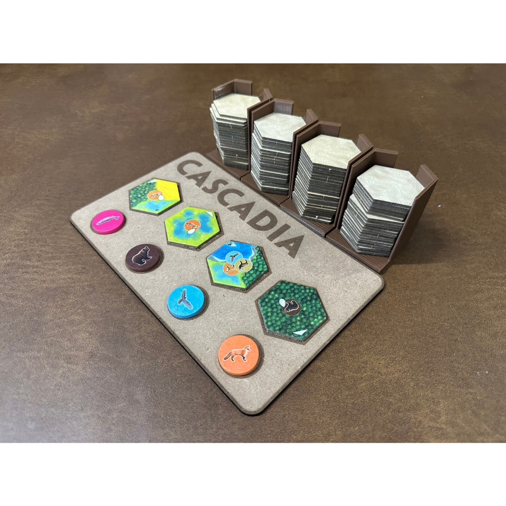 [Laser-Cut/Plastic] Cascadia Board Game [TH/EN]: Display Board - แผ่นสำหรับวางไทล์และโทเค่นสำหรับเกมคาสคาเดีย