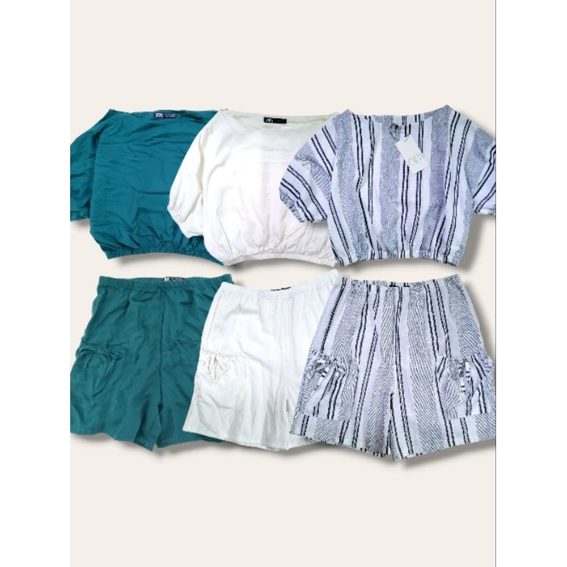 ชุดเซ็ท งานป้าย เอวจั๊ม กระเป๋าผูกโบว์ งานเซ็ทน่ารักๆ ทรงสวย งานผ้าฝ้ายกึ่งสังเคราะห์ใส่สบายสไตล์Zar