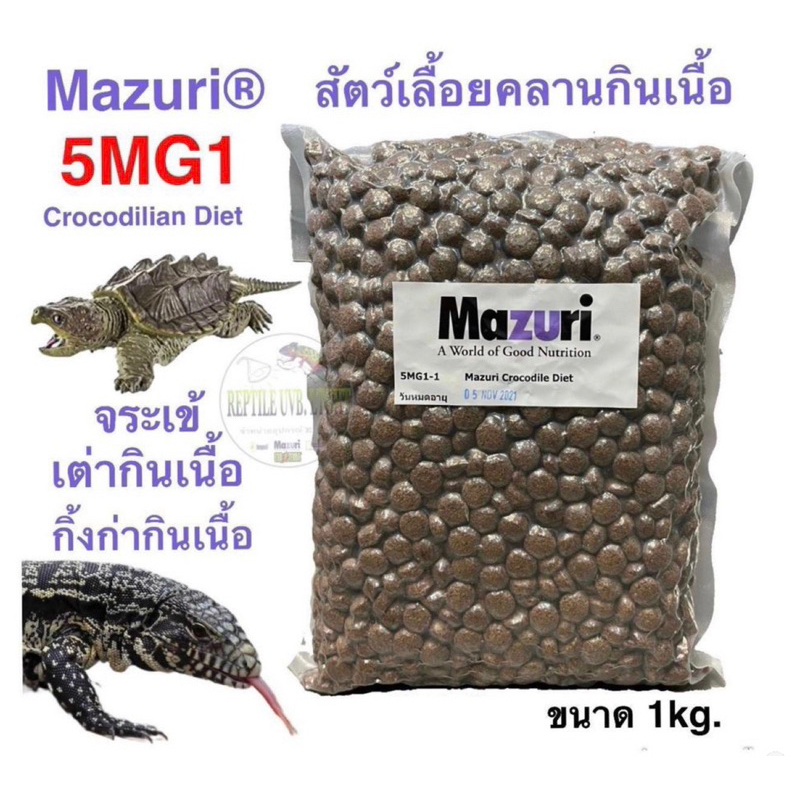 Mazuri® 5MG1 Crocodilian Diet สัตว์เลื้อยคลานกินเนื้อ จรเข้ เตกู เต่าน้ำกินเนื้อ