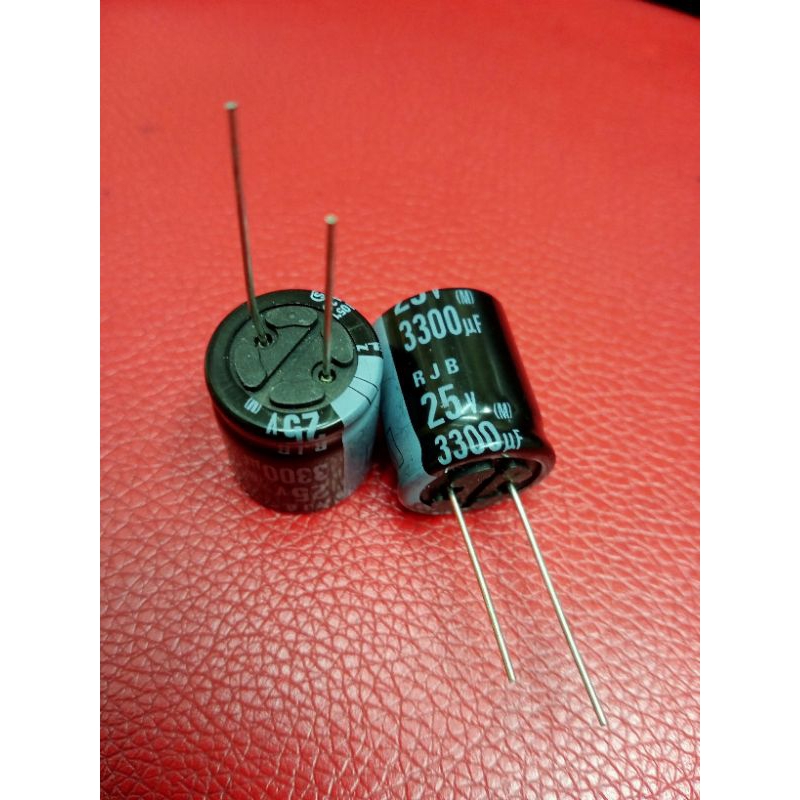 (แพ็ค3ตัว) คาปาซิเตอร์ 3300uf  25v.105C° ขนาด18×22mm.ตัวเก็บประจุ. Capacitor 3300uf-25V พร้อมส่งร้าน