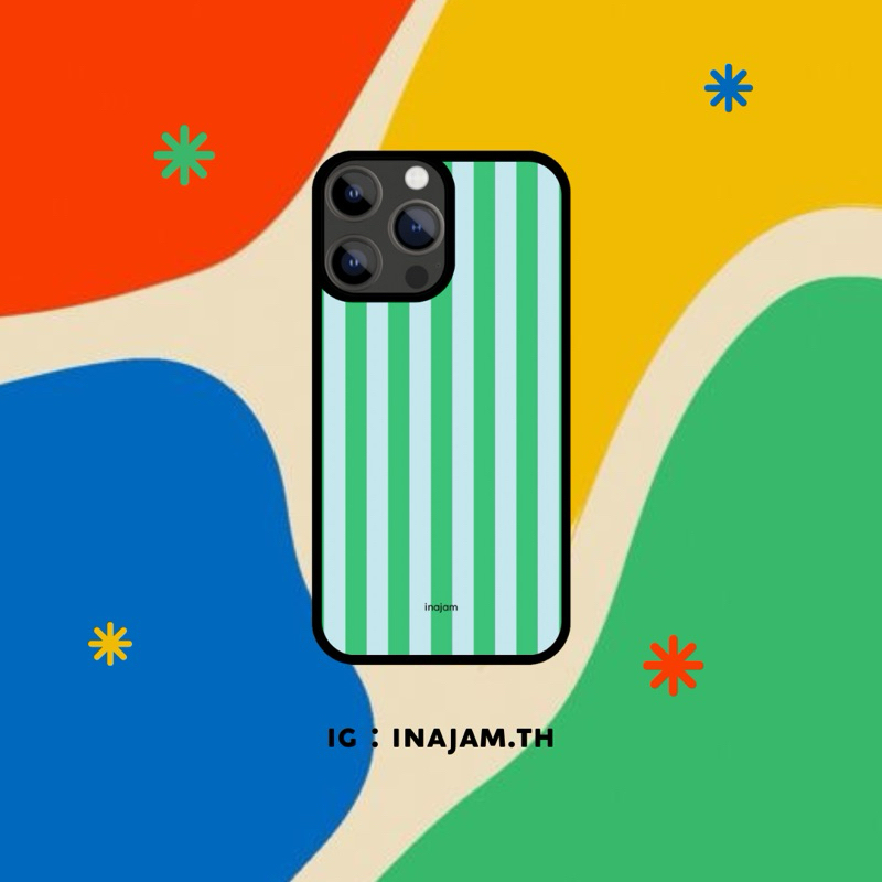เคสไอโฟนแบรนด์ Inajam Collection Middle Green