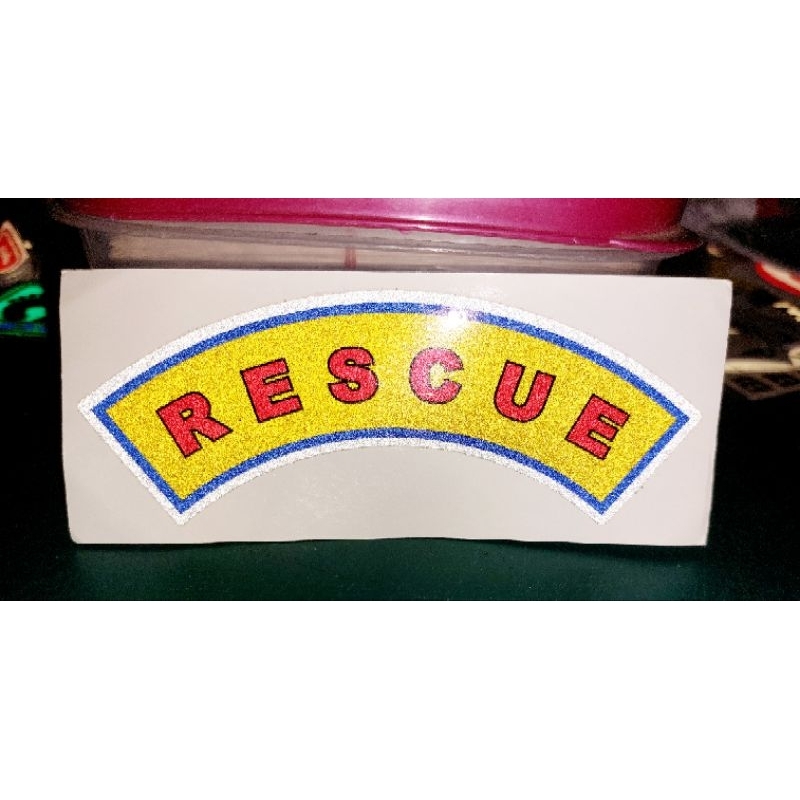 sticker อารม์กู้ภัยRESCUE 3mแท้100% 12×3cm