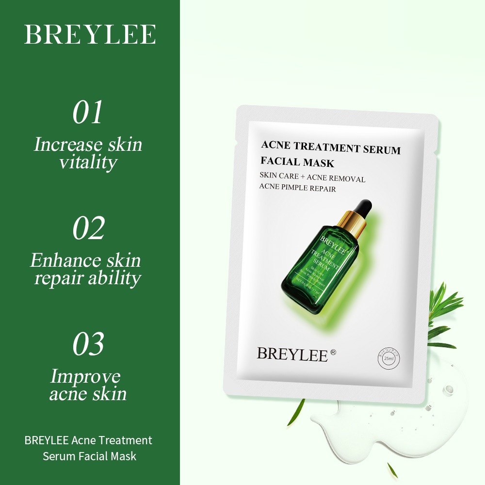 BREYLEE มาส์กสิว กำจัดสิว สิว หน้ากาก ผิวเป็นสิว สกัดจากต้นชา acne mask Eliminate acne Acne Mask