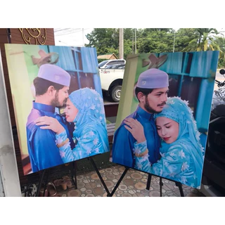 กรอบลอยโฟโต้ 1แถม1 บอร์ดไดคัท 60x40 ซม. ของขวัญวันเกิด รับปริญญา งานแต่ง งานเกษียณ