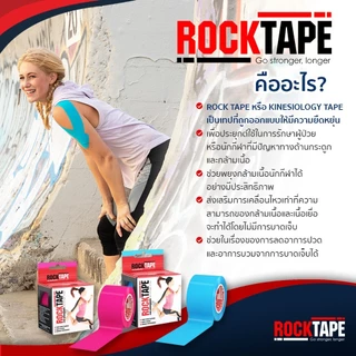 ROCKTAPE KINESIOLOGY TAPE เทปพยุงกล้ามเนื้อ ลดปวด และลดการบาดเจ็บของกล้ามเนื้อ ทำให้กล้ามเนื้อที่บาดเจ็บฟื้นฟูเร็วขึ้น